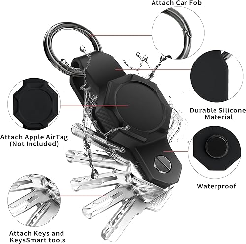 Miniatura 2 de SUPERNIGHT Paquete de 2 pulseras impermeables de AirTag para niños, pulsera de silicona luminosa versión oculta, rastreador GPS ligero compatible