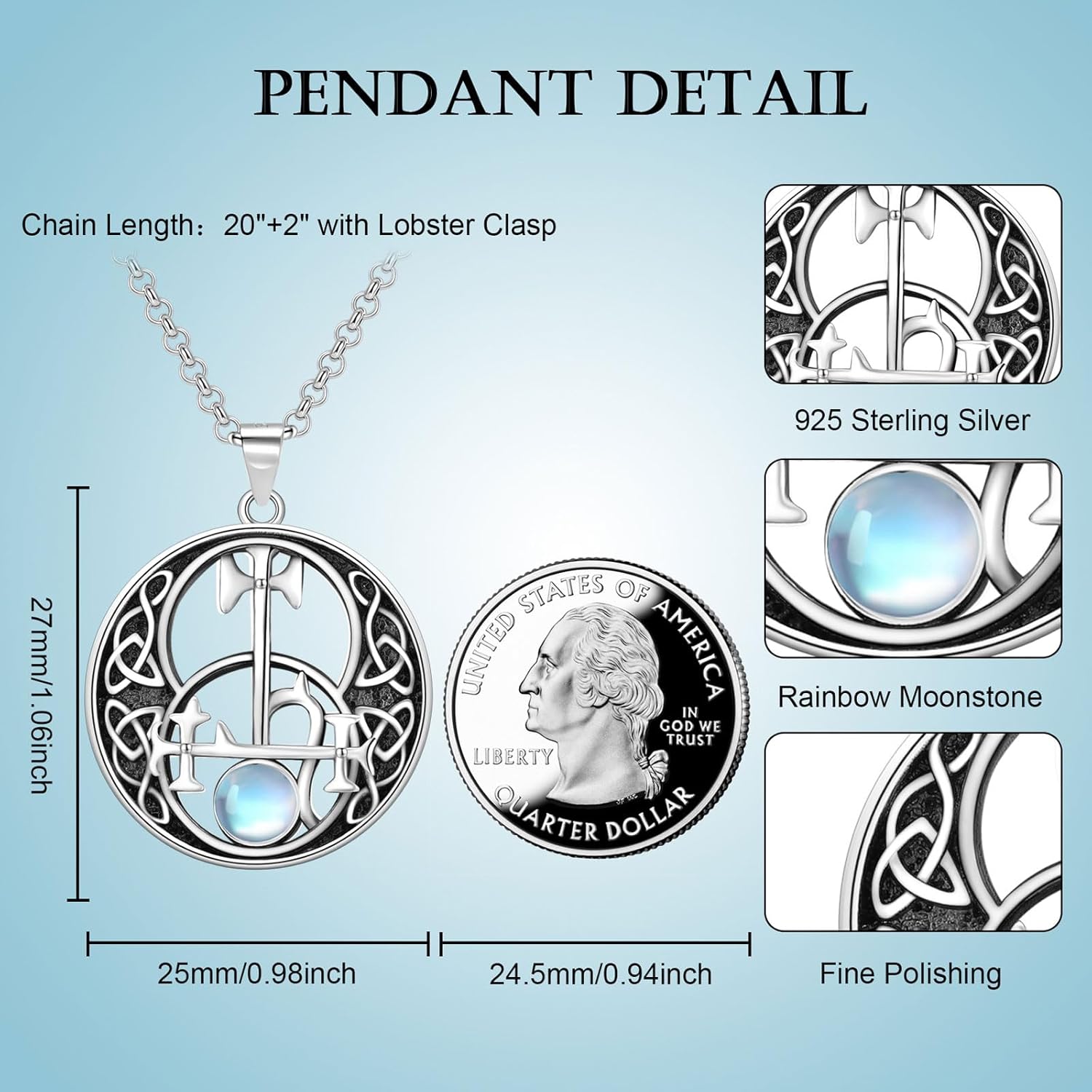 Witches Knot/Sigil of Lilith/Star of David Necklace 925 Sterling Silver Eye Necklace for Women & Girls Protection Amulet Necklace Evil Eye Witch Pendant Wiccan Jewelry Gifts - Image 3