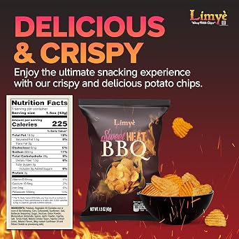 Limye Potato Chips Variety Pack - Bud Naked, World Spice, Sweet Heat BBQ Flavors - Kosher Certified, Allergen-Free, Vegan, Gluten-Free, Combo Pack of 3 Flavors 1.5 Oz, 12 Pack (12 Pack)