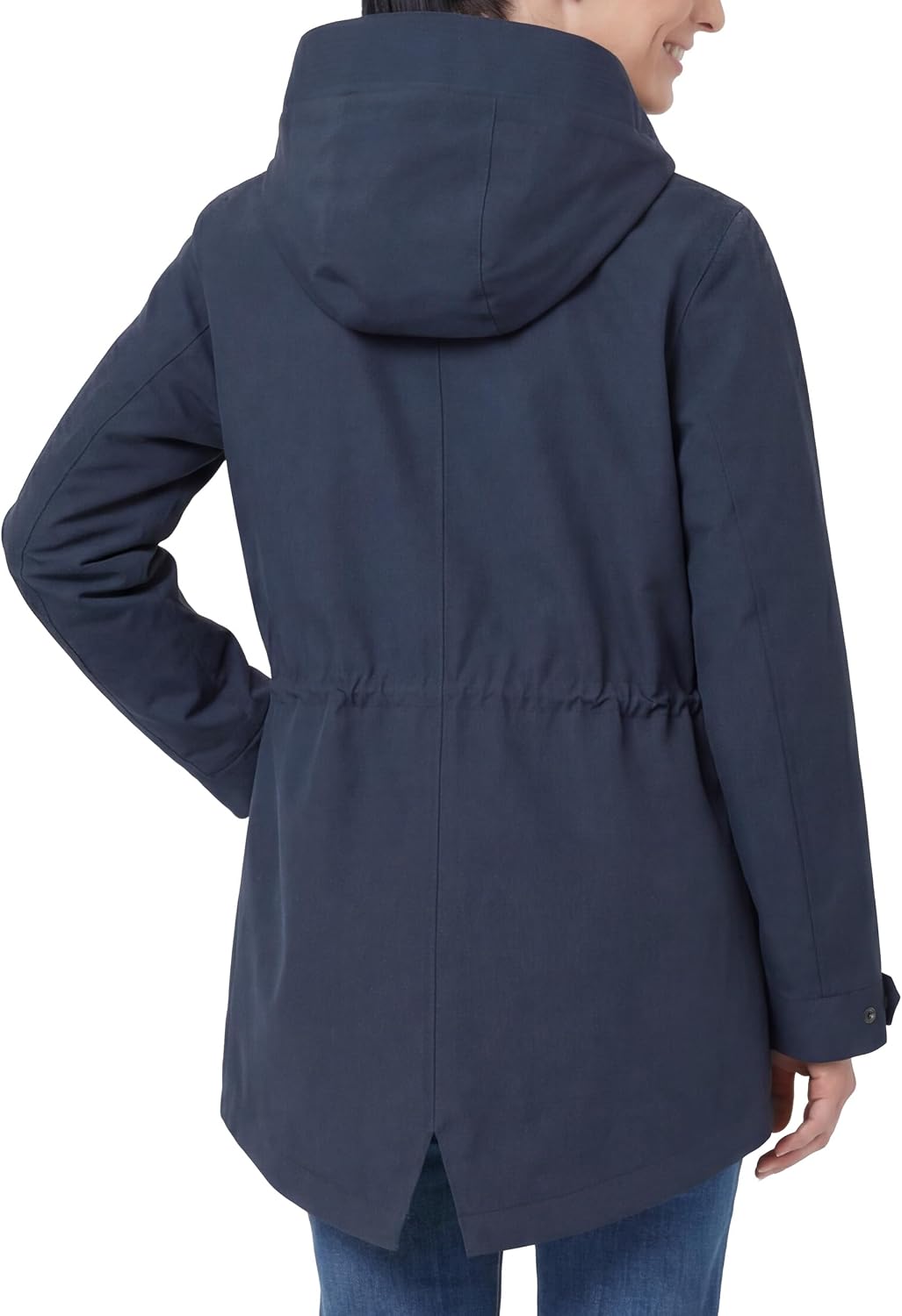 Rokka&Rolla Women's Water-Resistant Anorak Hooded Windbreaker Rain Jacket Transitional Trench Coat