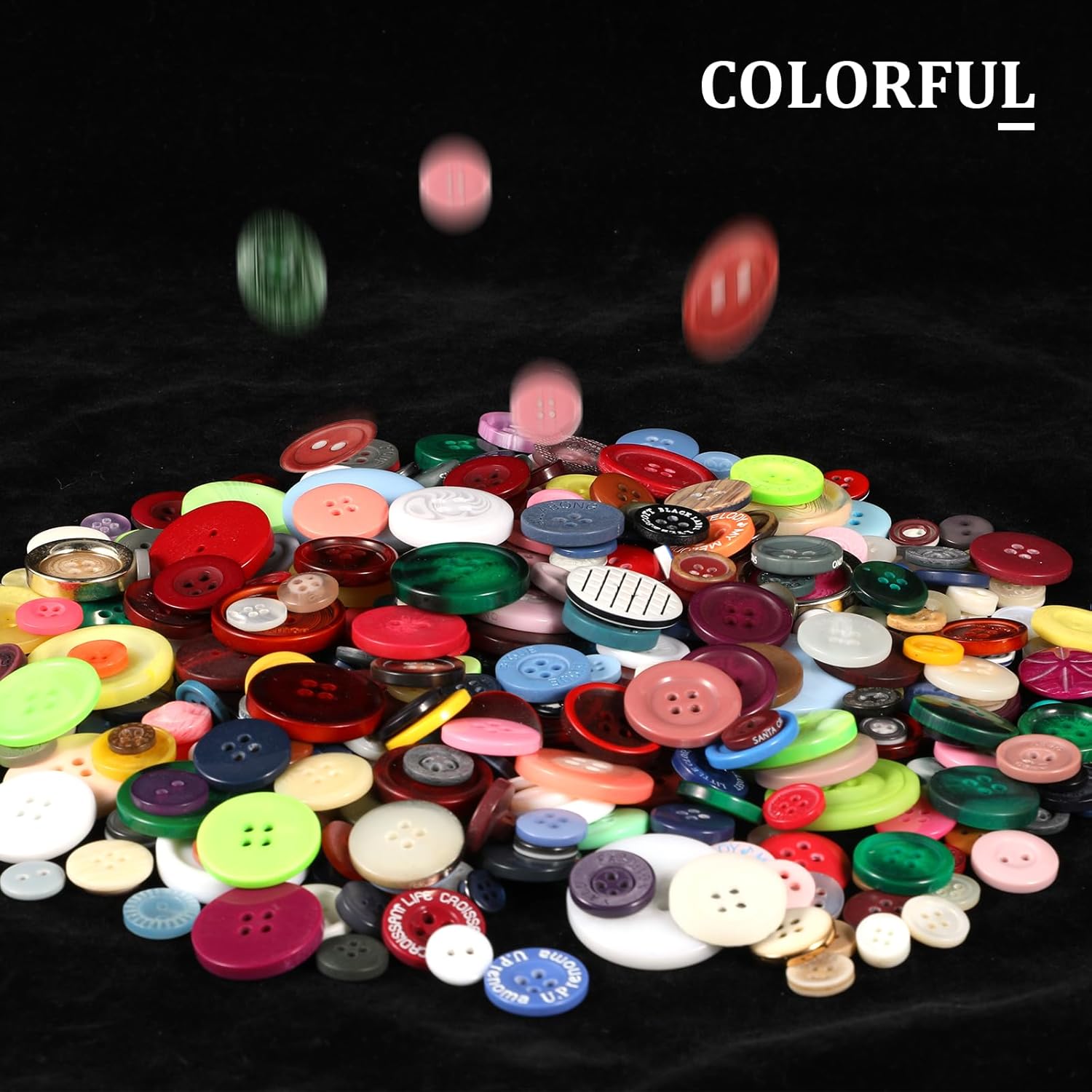 3000pcs Assorted Size Buttons 2 Hole and 4 Hole Craft Buttons for Sewing DIY Manual Painting DIY Handmade Ornament Easter Egg Fillers Decorative