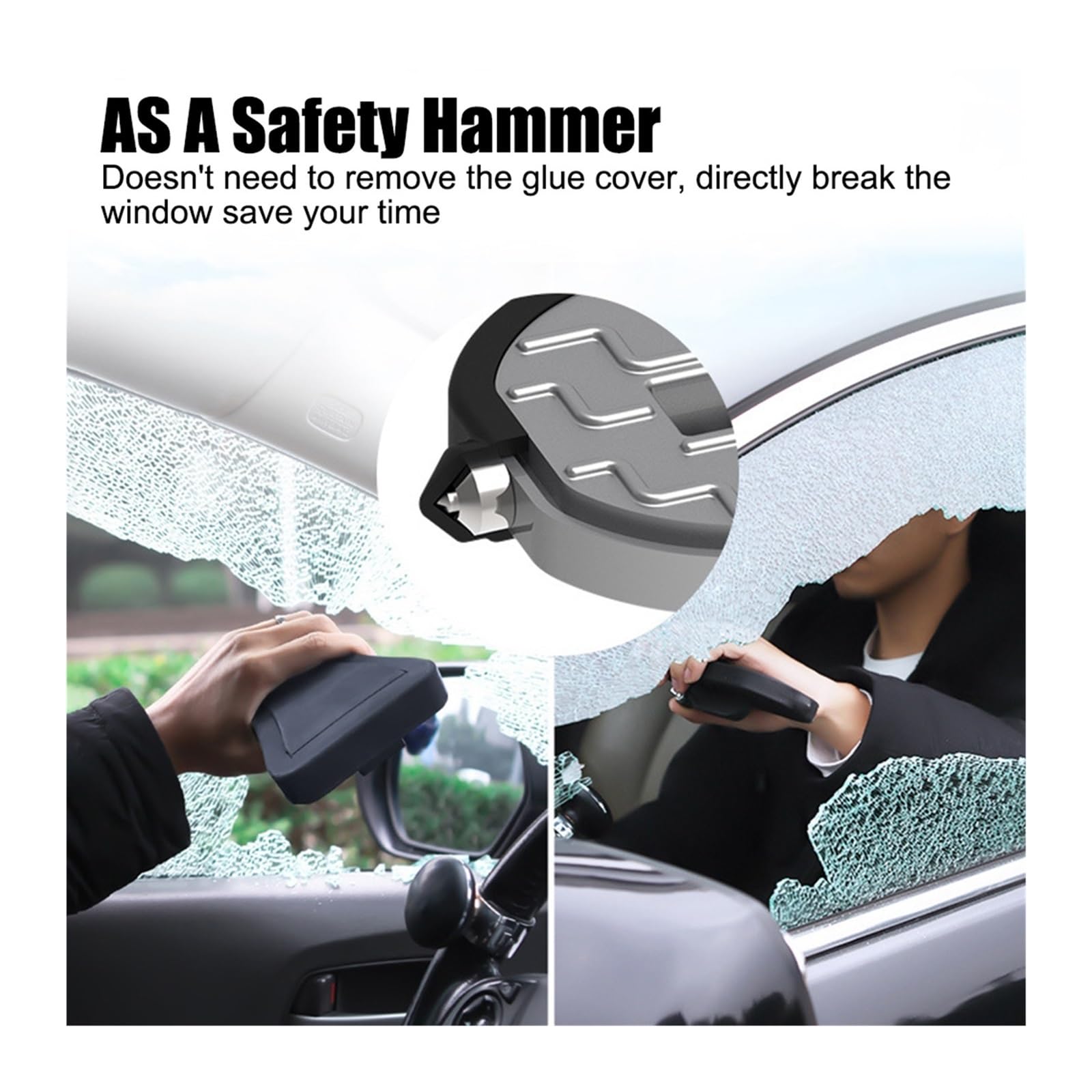 230 kg Heavy Duty Car Door | 2 w 1 Roof Rack Latch Hook Step & Emergency Hammer | Przedłużenie pedałów do SUV, ciężarówek, vanów | uniwersalne akcesoria samochodowe (czarny)