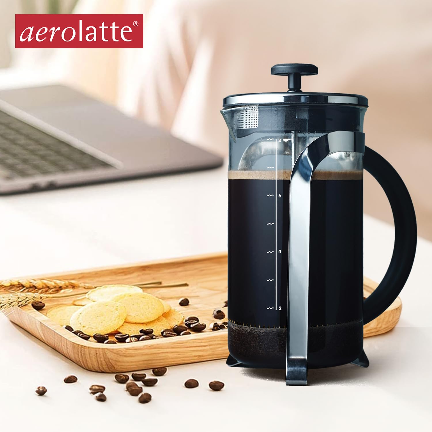 Amazon.com: aerolatte 8-Cup French Press Coffee Maker, 34-Ounce