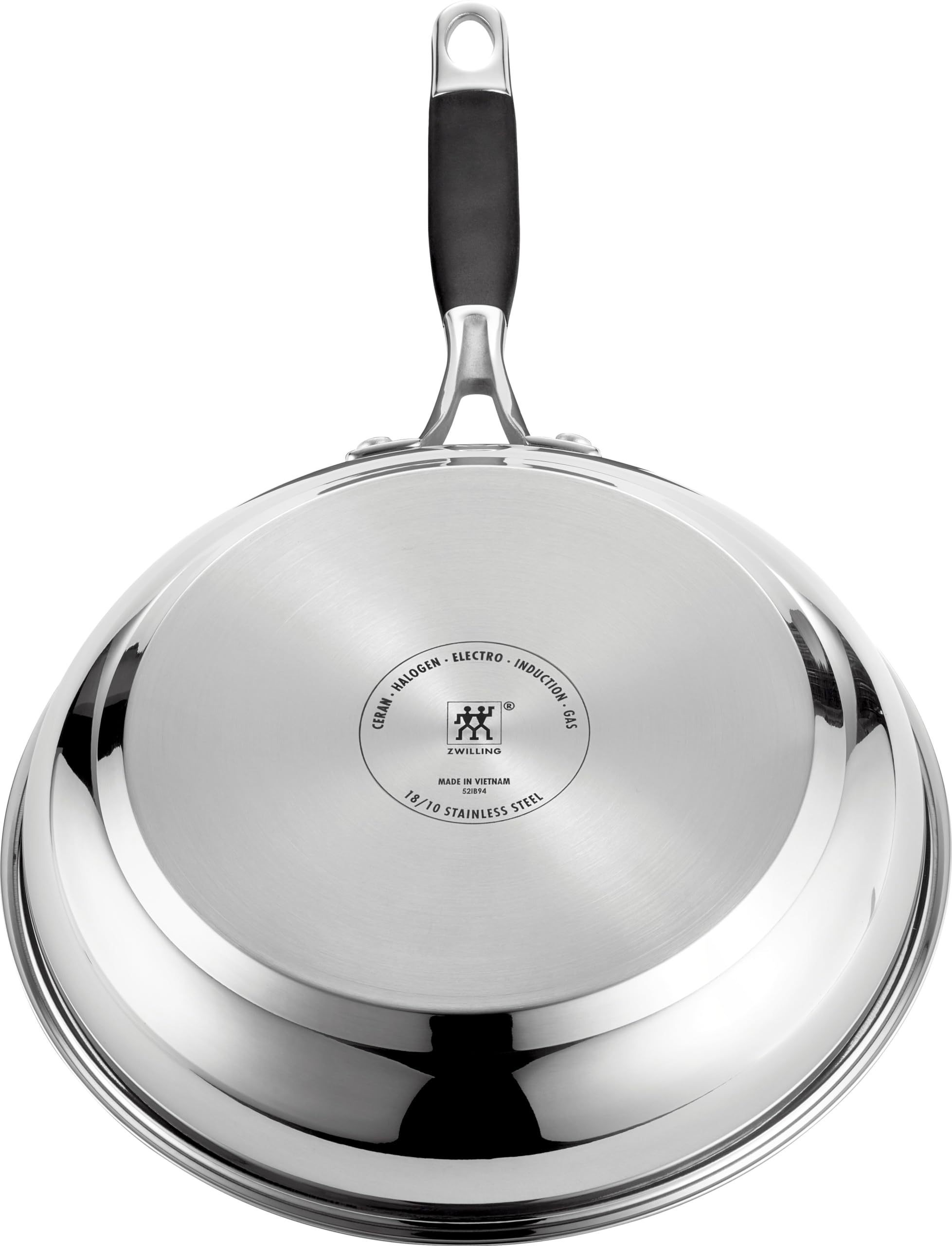 ZWILLING Core, Set de 3 poêles (20, 24 et 28 cm), Revêtement antiadhésif en céramique, Compatible induction, Acier inoxydable