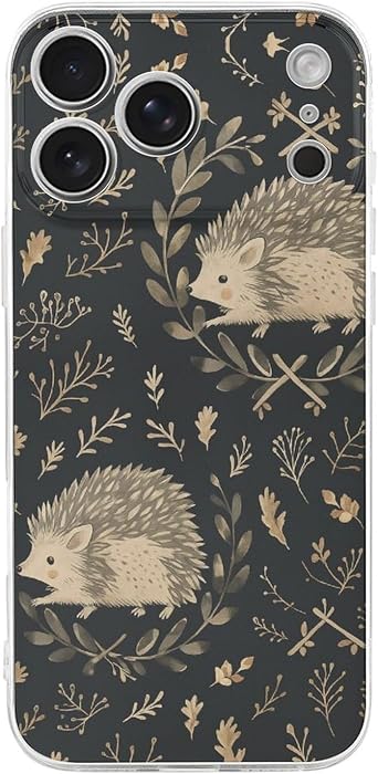 Hedgehog and Grass Ring Compatible with iPhone 17 Case TPU Shockproof Phone Cover Gift iPhone 17 Pro Max