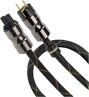 10awg Geschirmt HiFi-netzkabel, Mit Ferrit Ring, High-End Audiophile Sauerstoff Freies Kupfer Audio Stromkabel(1.5m)