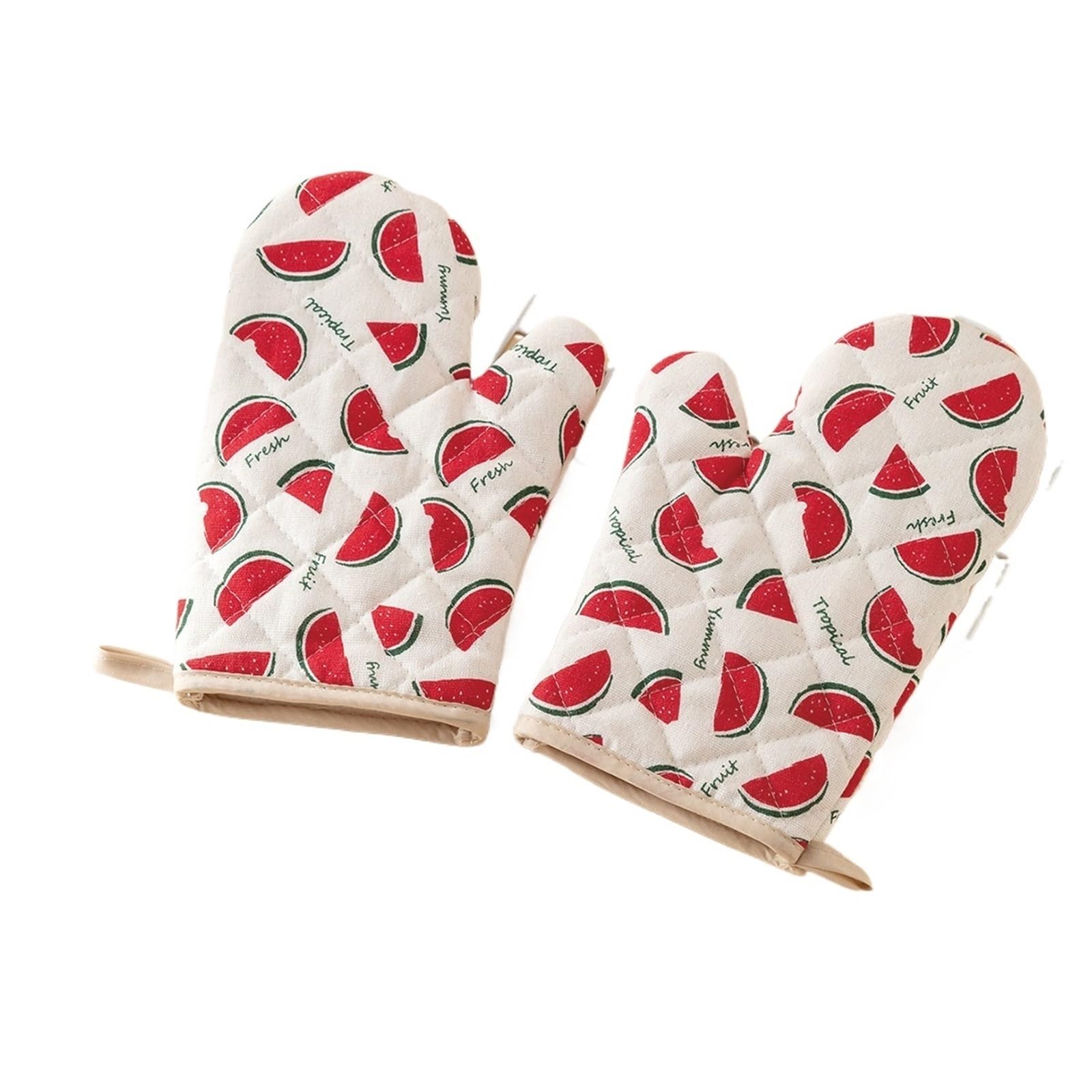 MRKU Baking Mitts Cooking oven gloves Heat Resistant,2pcs Multicolor Lattice Home Kitchen Microwave Supplies
