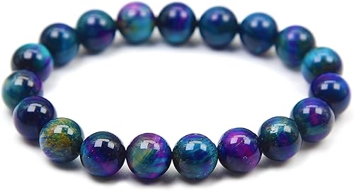 Miniatura 2 de Qiwan Cristales naturales y hermosos, piedras semipreciosas, piedras preciosas curativas, pulseras circulares sueltas de cuentas semiacabadas para