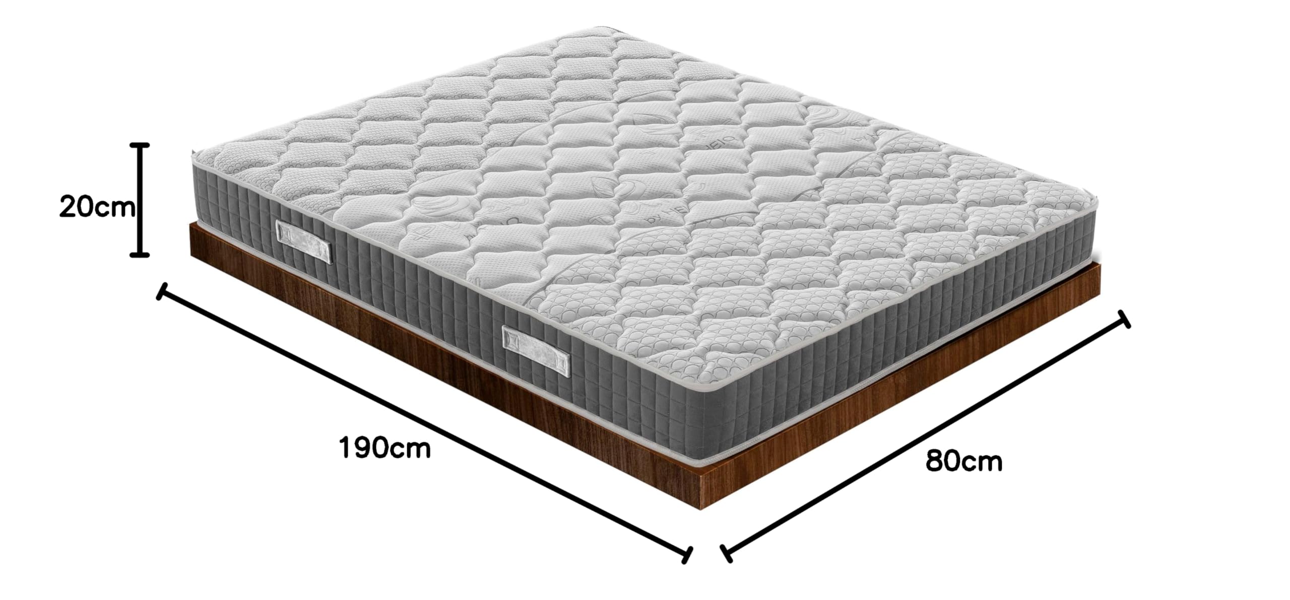 Materasso 800 Molle Indipendenti E Memory Foam 23 Cm - 100% Made In Italy, Sfoderabile E Lavabile - 160x200 Cm