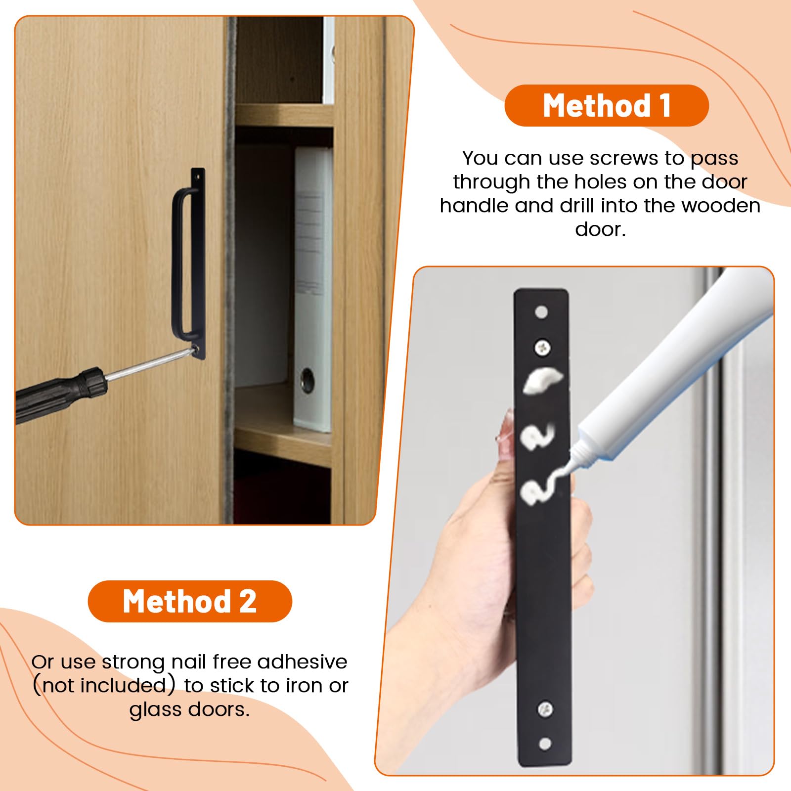 Thatyro 4 Pack Barn Door Handles Black, 6.3" Hole Center Gate Handle Heavy Duty, Aluminium Alloy Sliding Door Pull for Kitchen Cabinet Garage Shed Drawer Hardware Replacement (7.0"/180 MM) - Image 4