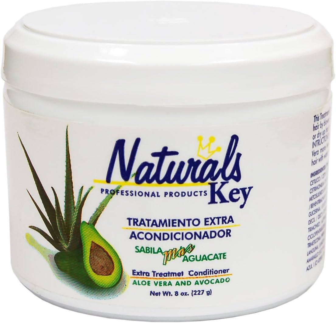 Dominican Hair Product Naturals Key Aloe Vera and Avocado Treatment Conditioner 8oz