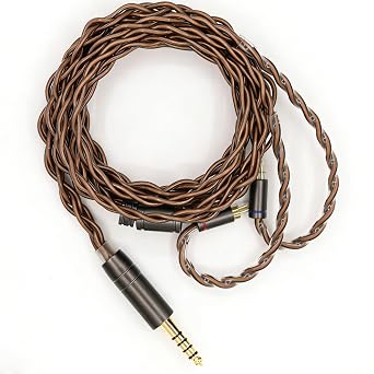21AWG 5N OCC IEM Cable, 0.78mm 2-Pin to 4.4mm Balanced Audio, 1.25m