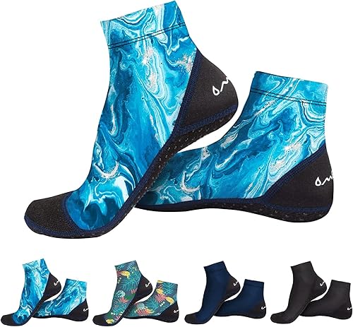 Vista 43 de OMGear Calcetines de agua a prueba de arena, calcetines de buceo de secado rápido para arena, fútbol, playa, voleibol Negro02