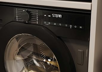 Haier Series 6 Integrated Washing Machine, 9kg, Graphite & Black, A-30% [Energy Class A]