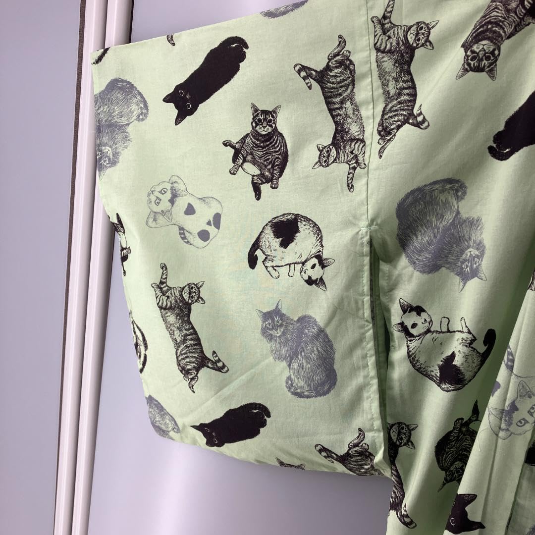 べんけ⭐︎mmts 猫柄 浴衣 薄い黄色　マミタス様 Amazon.co.jp: タグ付 マミタス ヒグチユウコ 浴衣 緑 猫 総柄