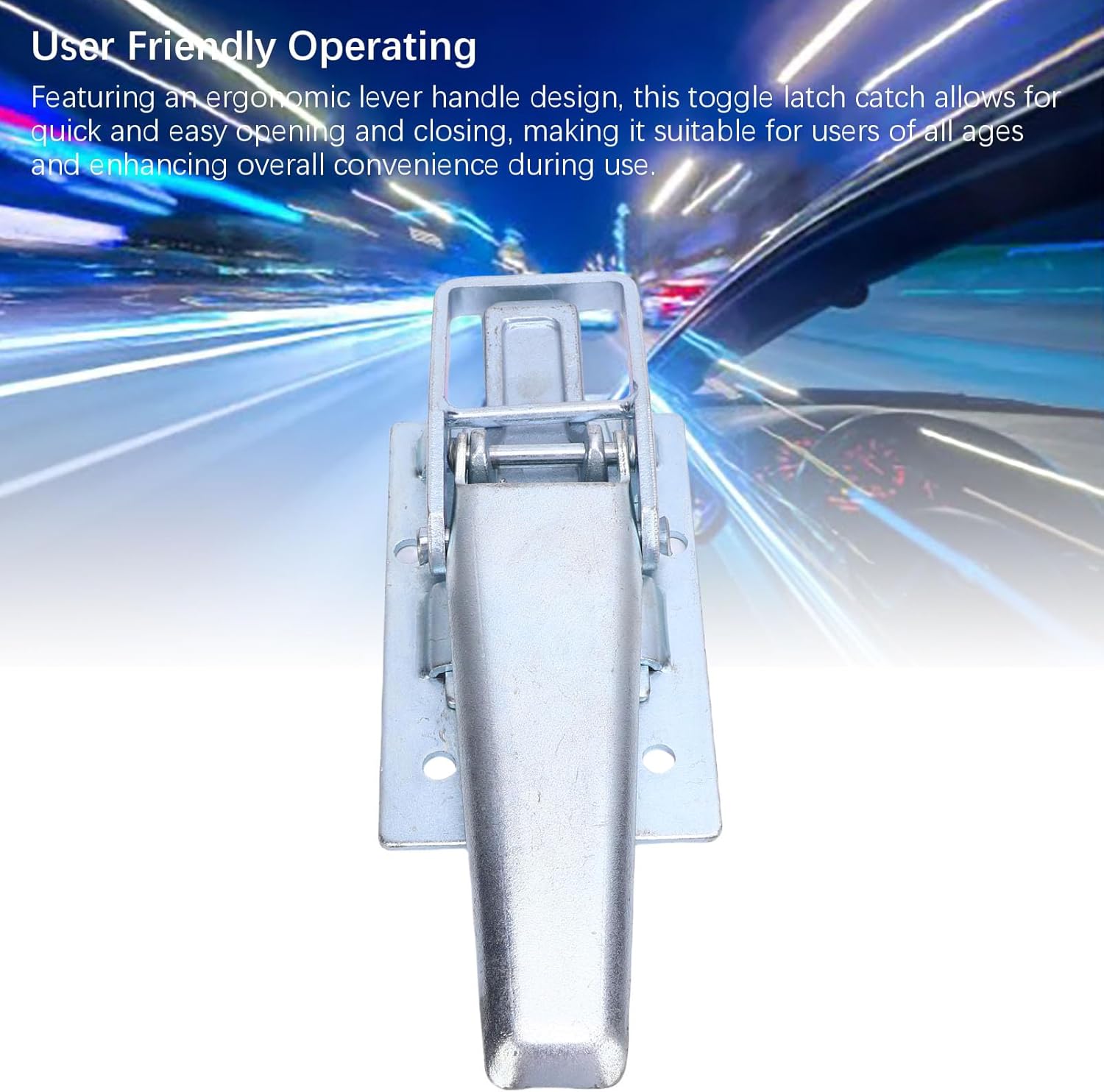 Toggle Latch Catch, Metal Lever Handle Toggle Hasp Clamp for Vehicle Packing Case, Mechanical Equipment - Durable Construction, Secure Locking Mechanism, Easy Operation