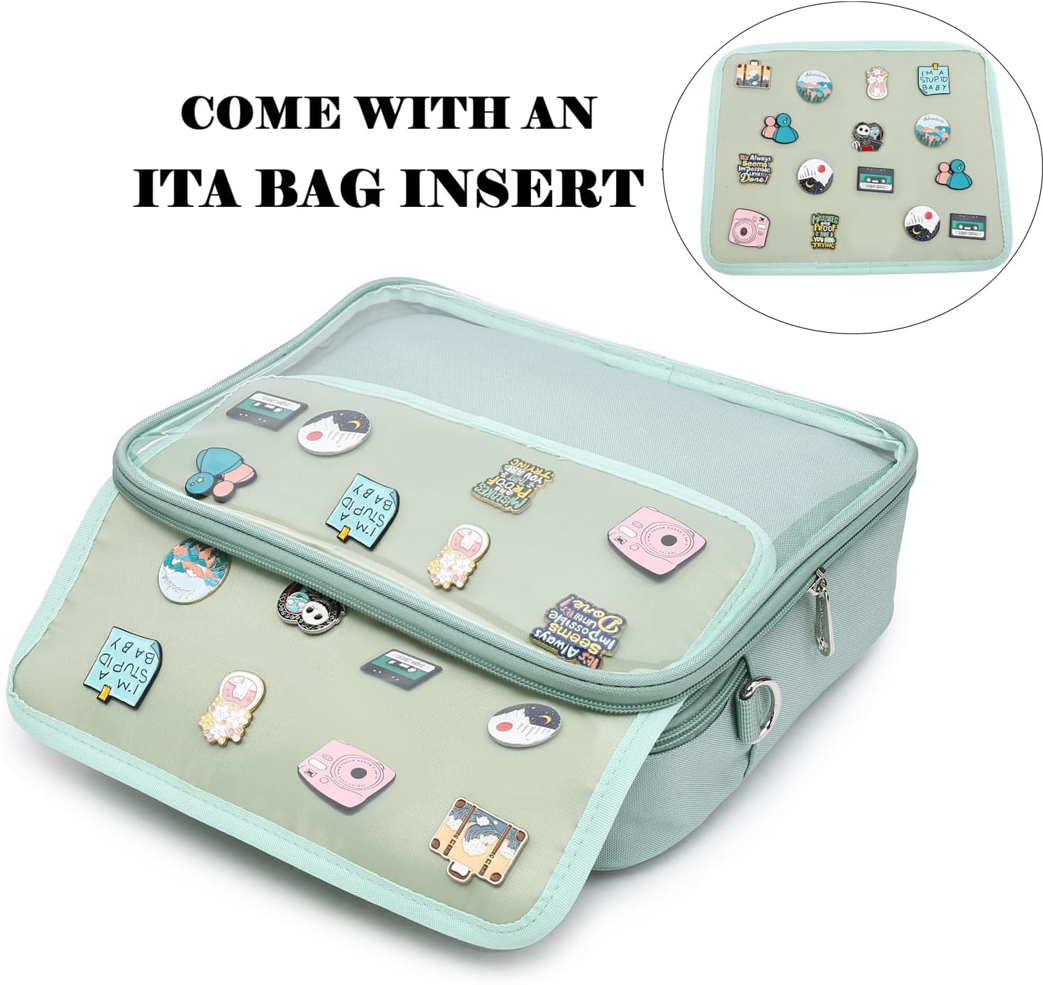 CHERRY SAUCE Dopamine Color Ita Bag Backpack Satchel Oxford Crossbody Messenger Shoulder Bag - Image 7