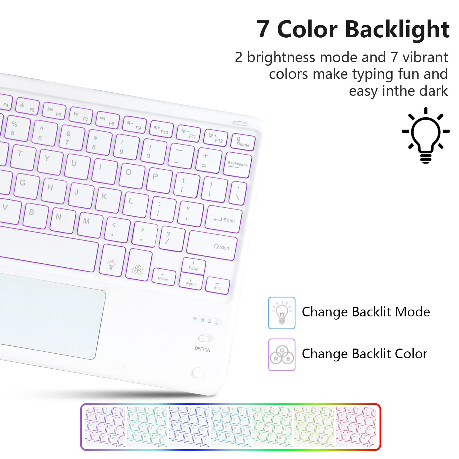 KARFUN Keyboard Case for iPad Pro 11 inch (4th Gen, 2022), iPad Air 5th/4th Generation 10.9 inch, iPad Pro 3rd/2nd/1st 2021/2020/2018, Detachable Backlit Keyboard with Touchpad & Pencil Holder (Pink)