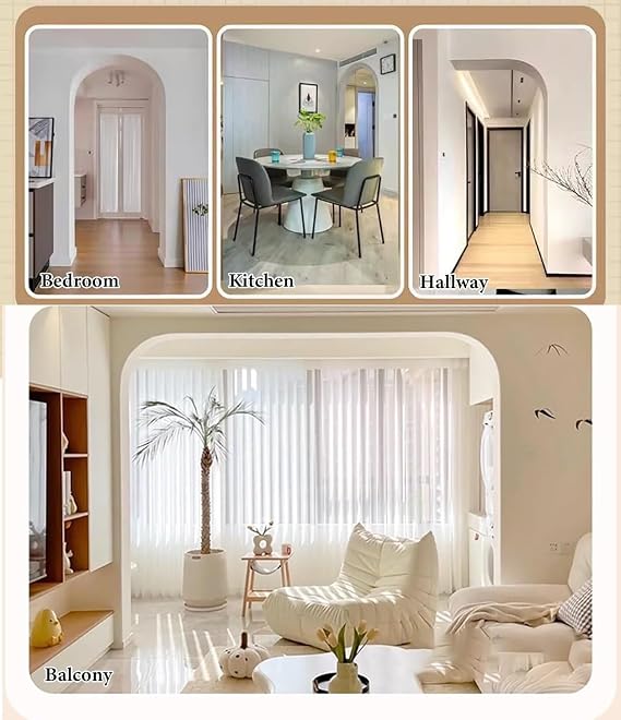 Rounded Doorway Arch Kit， Doorway Arch Kit For Foam Wall White Multiple Sizes Pack Of 2(10x15x15cm)