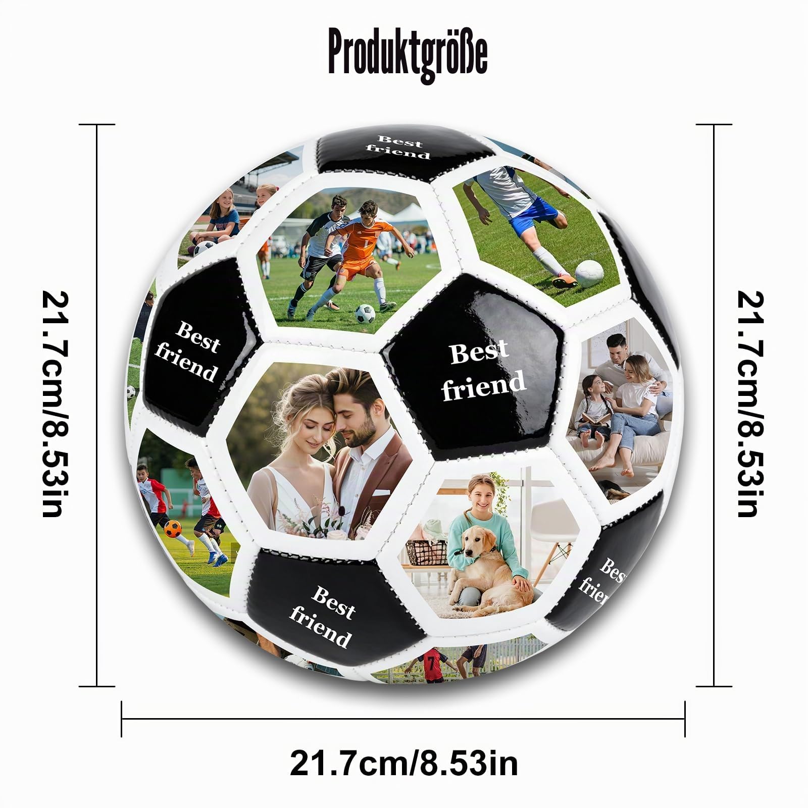 Generisch Personalisierter Ball, Personalisierbar Mit Foto & Text- Größe 5 Fussball, Trainings Fußball Oder Als Dekorationsball, Fussball Geschenke Jungen, EIN Individuelles Geschenk Für Fans