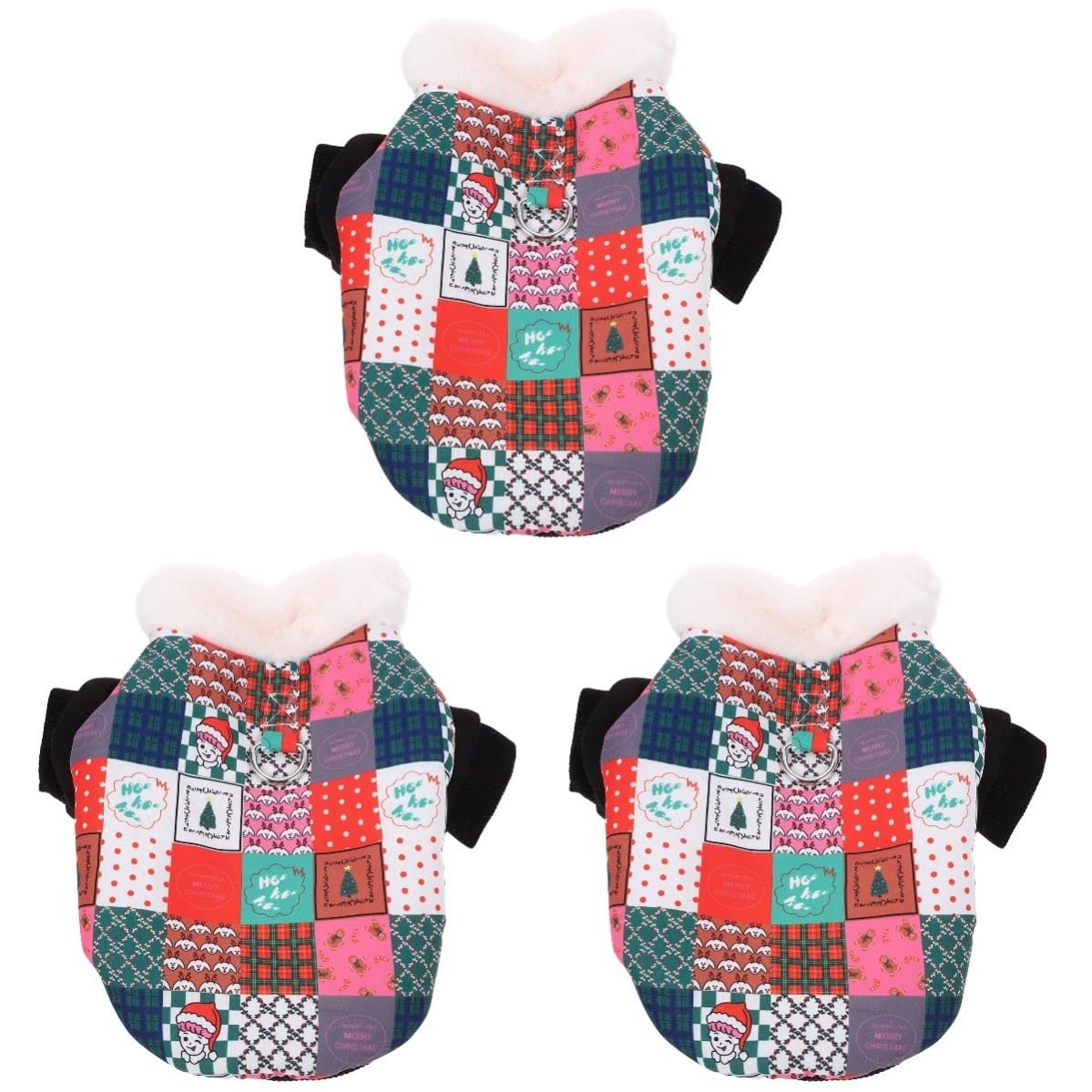 FRCOLOR 3 Pezzi Cappotto Invernale per Cani Caldo, Comodo, Poliestere, XS