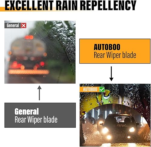 Miniatura 5 de AUTOBOO Repuesto de limpiaparabrisas trasero de 14 pulgadas para Subaru Forester Outback 06-24, Honda CRV 07-11, compatible con Acura MDX 14-17,