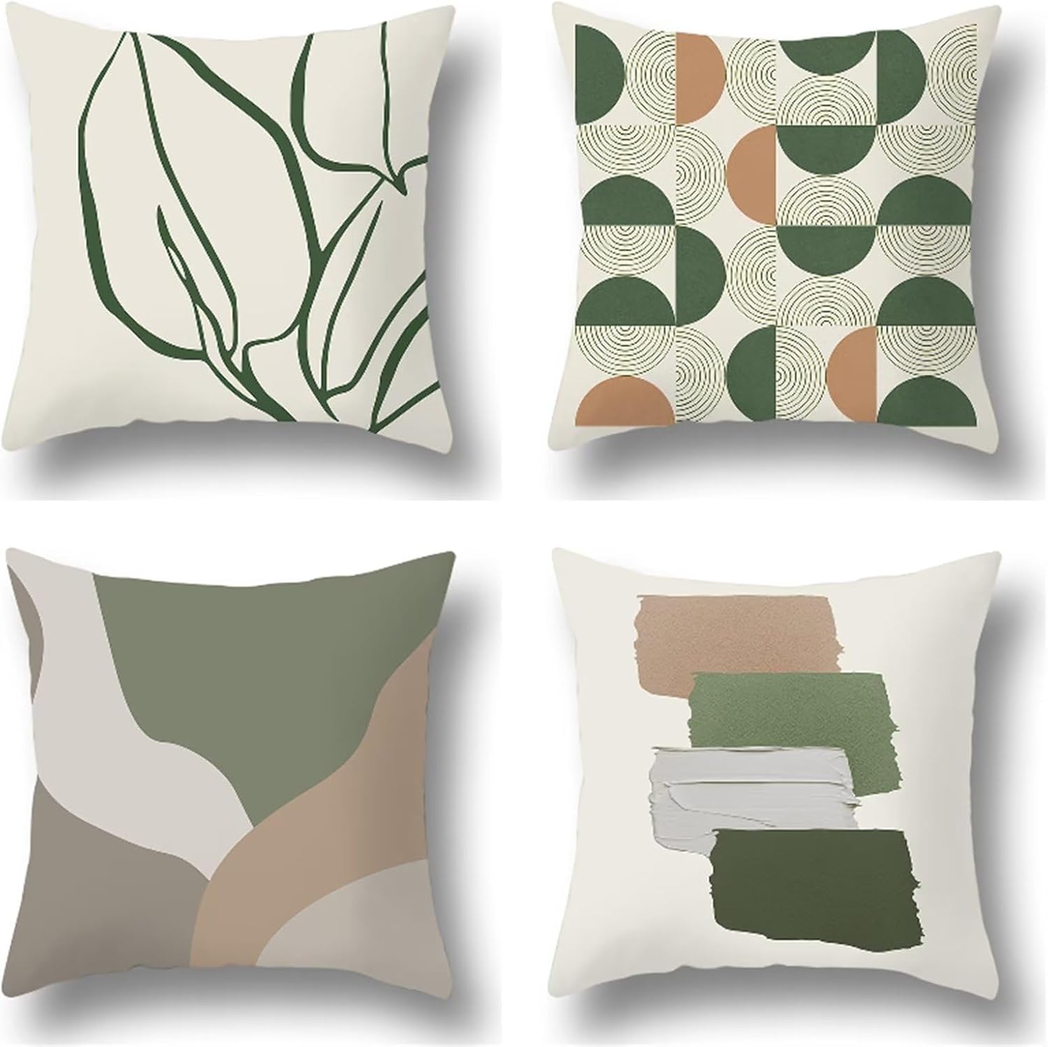 Set of 4 Decorative Throw Pillow Covers 28x28 in Tree