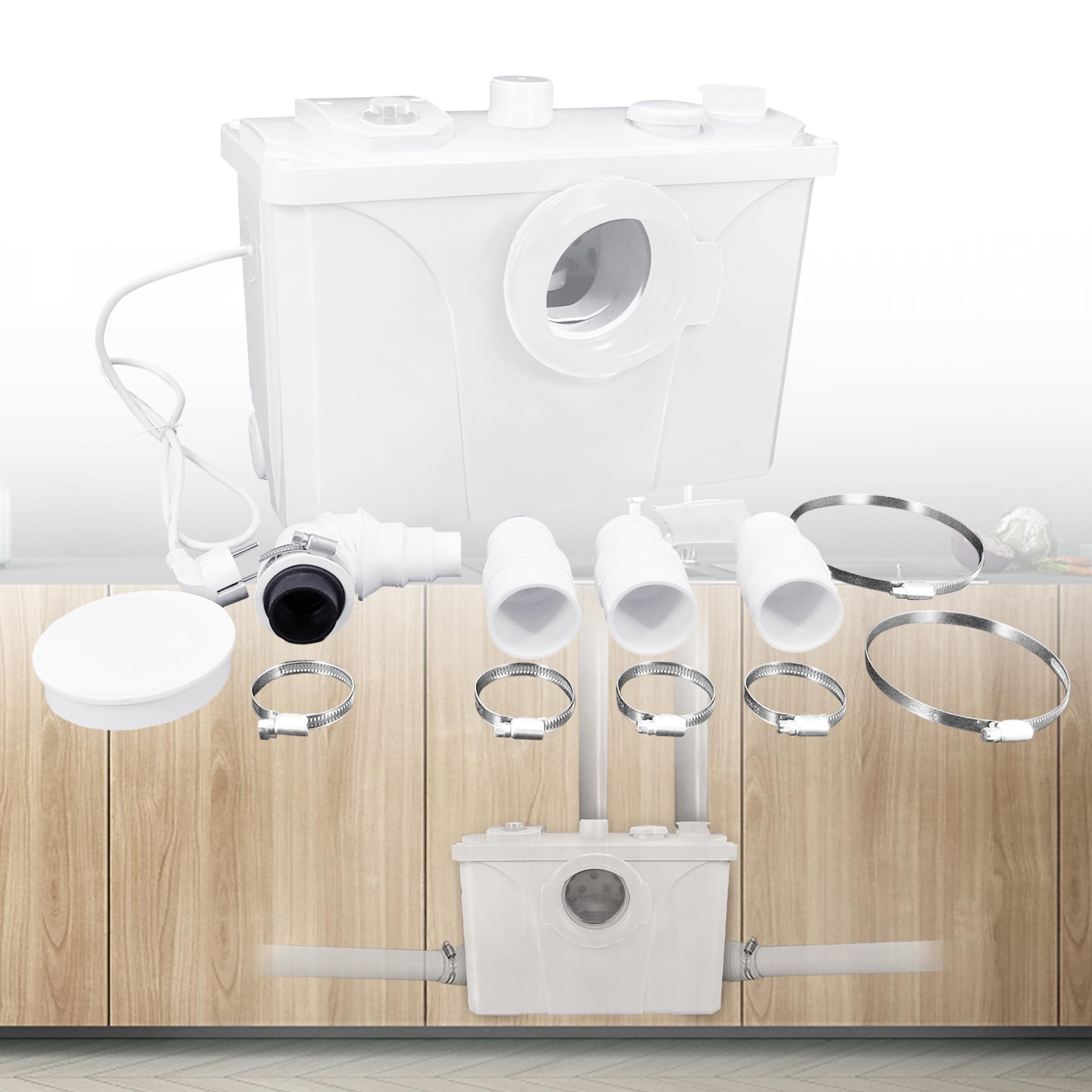 LILIIN 700W Hebeanlage 4/1 Kleinhebeanlage Pumpe 180L/min Fäkalienpumpe