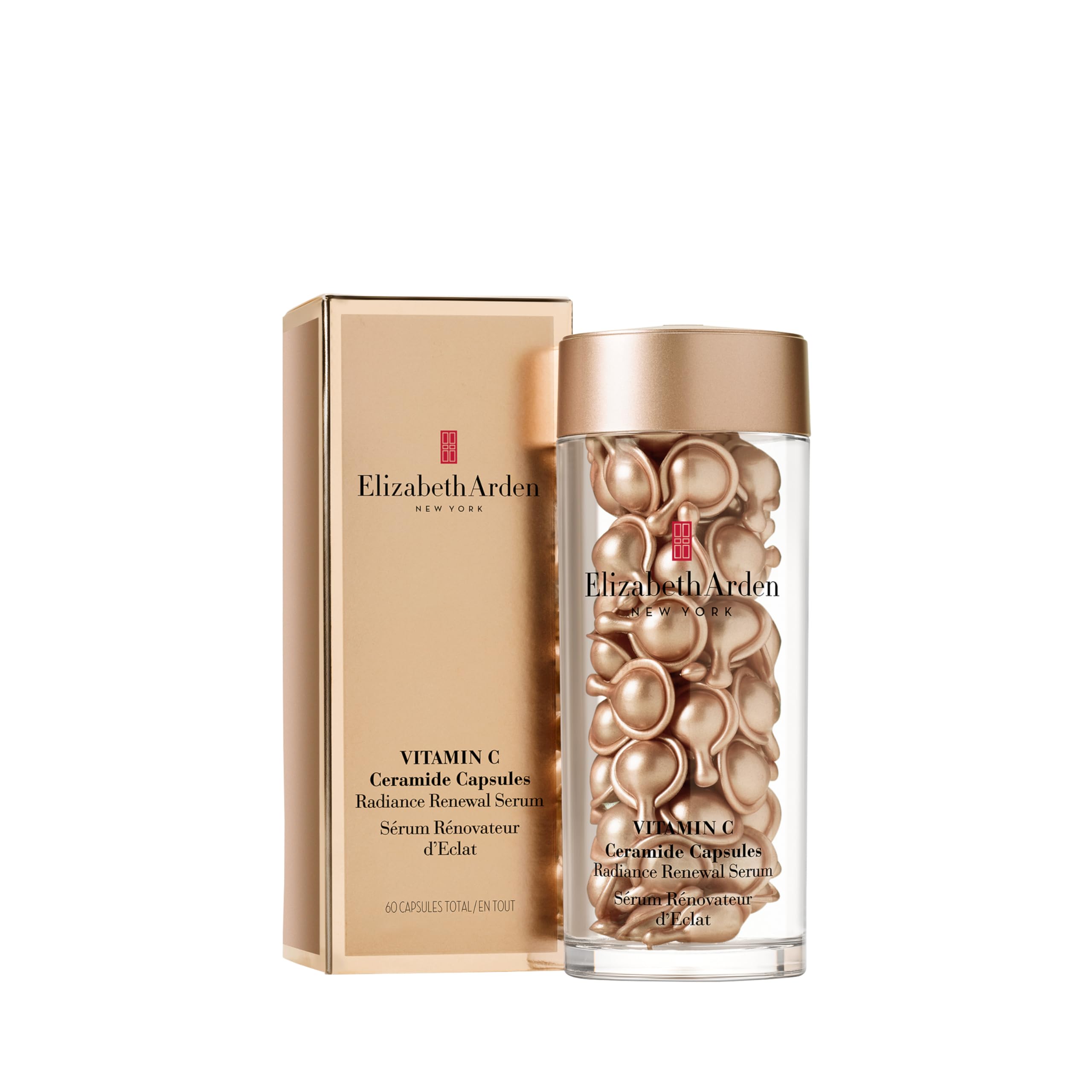 Elizabeth Arden - Ceramide Capsule, Siero alla Vitamina C, Stimolano e Prolungano la Luminosità, Riducono l'Invecchiamento della Pelle, Dose Singola, Applicare 1 al Giorno - 60 Capsule