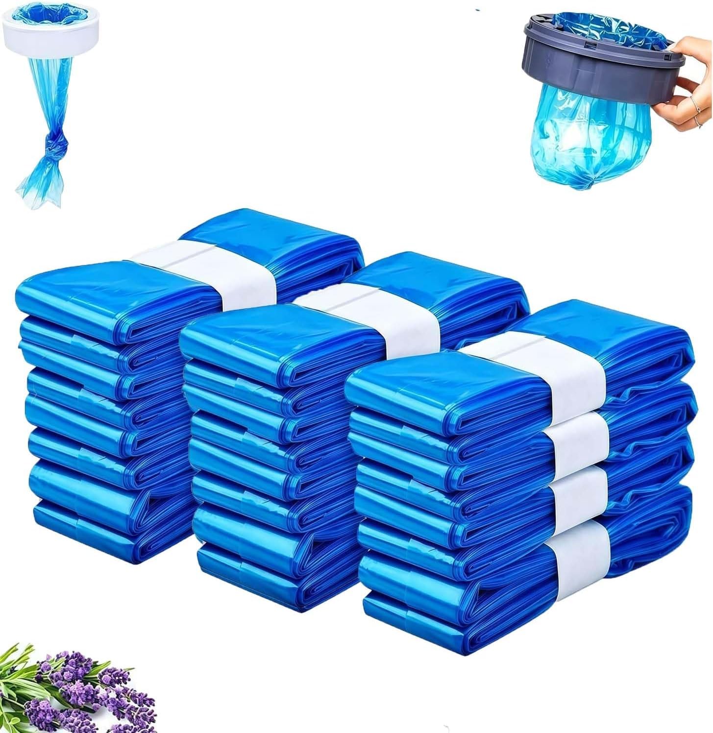 16-Pack Nappy Bin Refills - Nappy Bin Refill Bags compatible with Tommee Tippee Twist & Click Refill - Odor Lock and Germ Protection - Baby Diaper Pail Liner