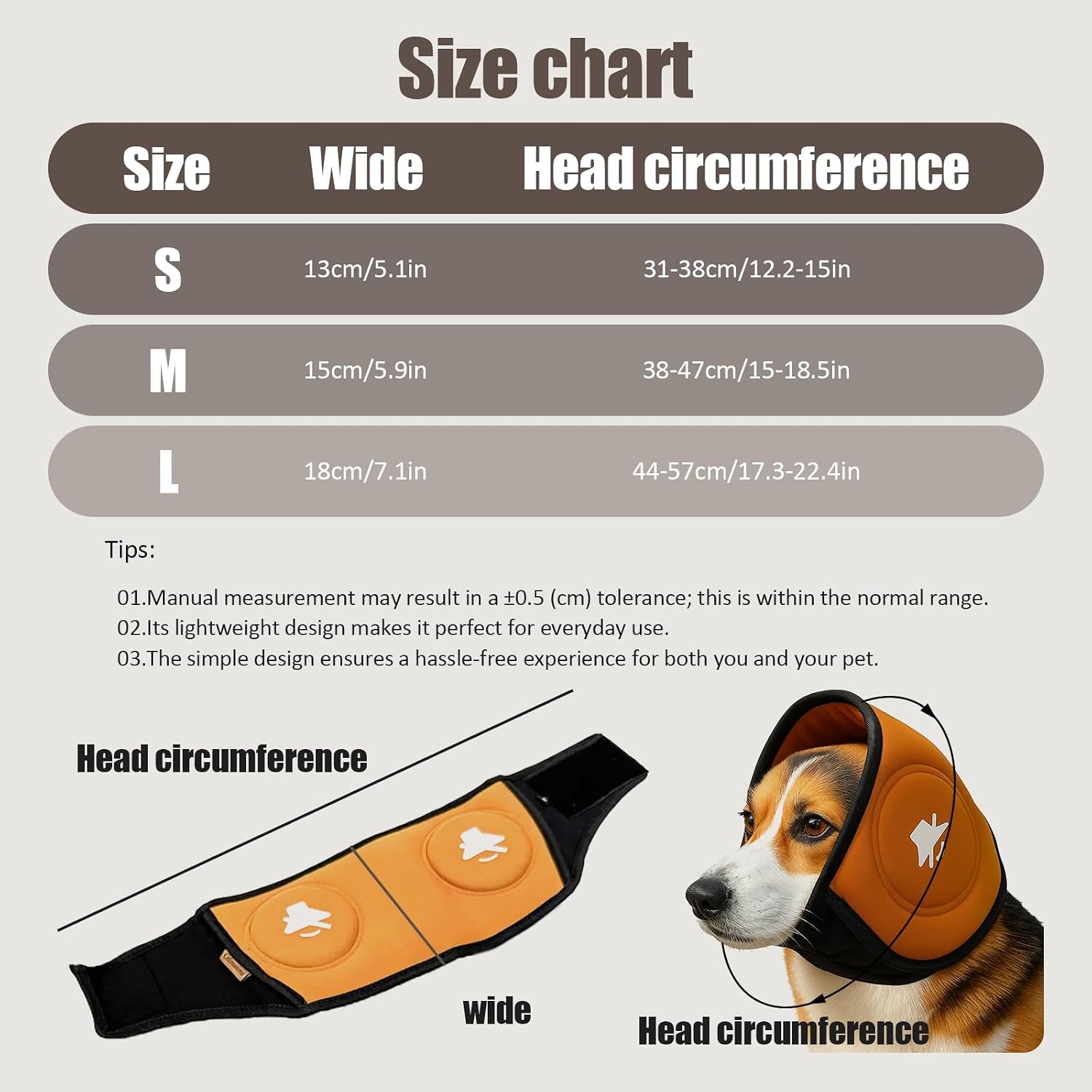 Dog Quiet Ears for Noise Protection, High Elasticity Calming Hoodie for Dogs, Warm Dog Neck and Ear Warmer Snood, Comfortable Dog Headband for Fireworks, Grooming and Anxiety, (Blue,L)