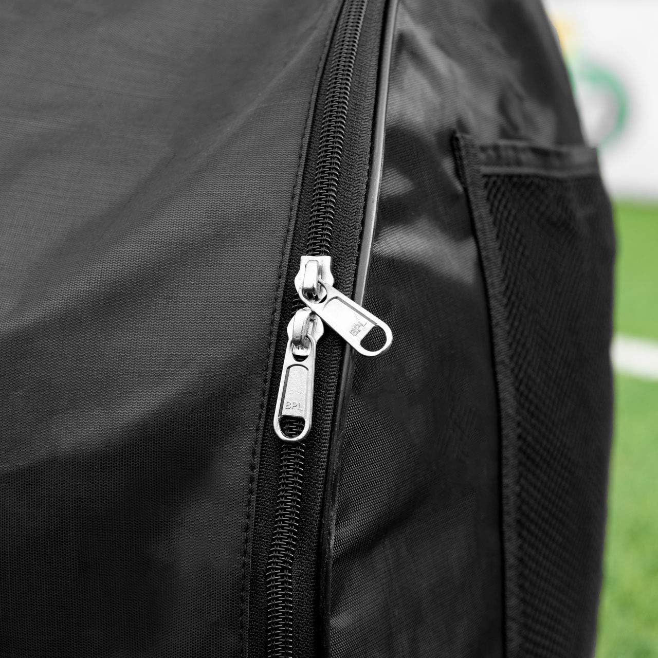 Soccer Net Carry Bag – Stores 2 Full Size Soccer Goal Nets – Side Pockets For Net Accessories