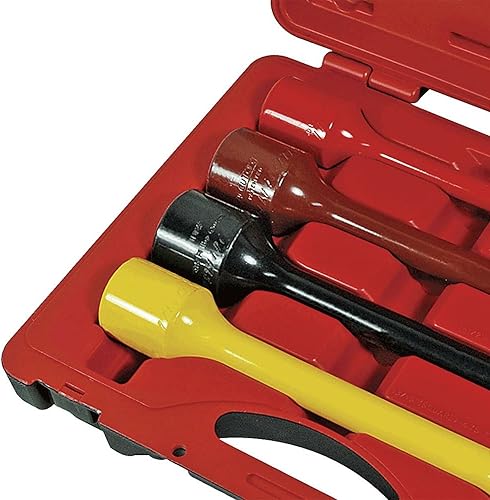 Vista 5 de AFF Kit de extensión de limitación de par de servicio pesado de 4 piezas con estuche de transporte, 250-475 pies/libras, unidad de 1 pulgada, 40400