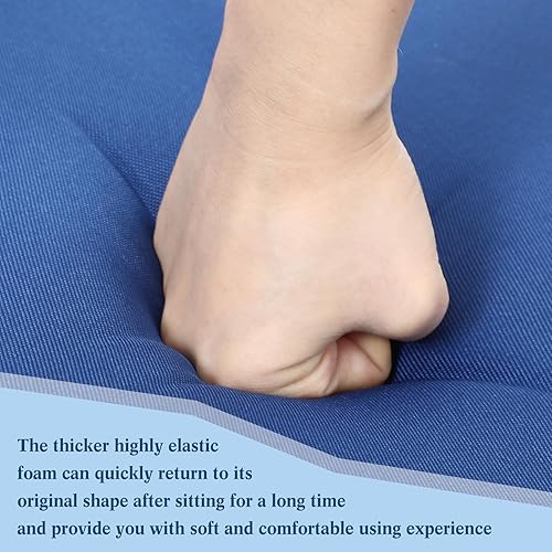 Miniatura 5 de Preboun Juego de 2 cojines para tumbonas de piscina al aire libre para muebles de exterior, patio, cojín de repuesto para silla de tela exterior,