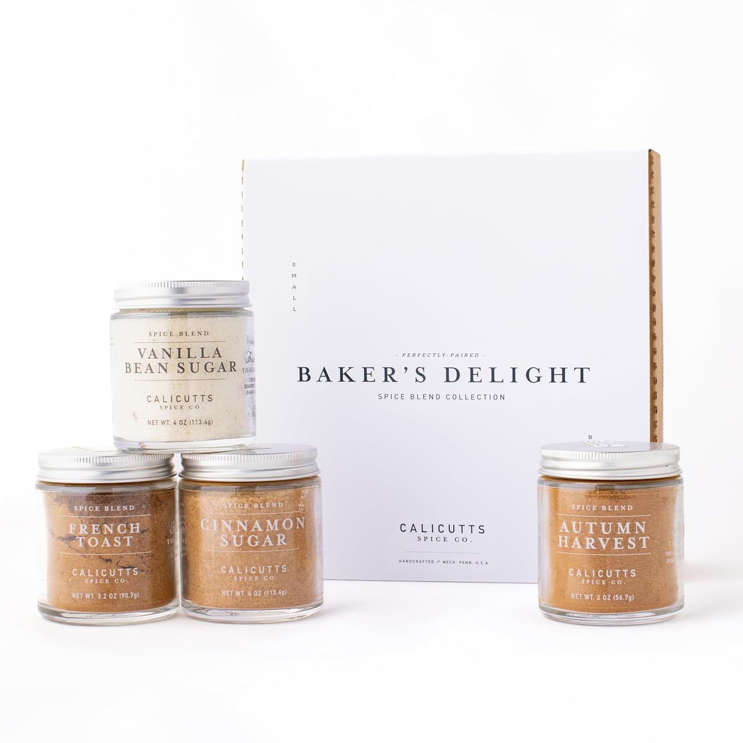 Calicutts Bakers Delight Spice Gift Set Autumn Harvest Cinnamon Sugar French Toast and Vanilla Bean Sugar Blends Elevates Weekend Baking and Morning Traditions