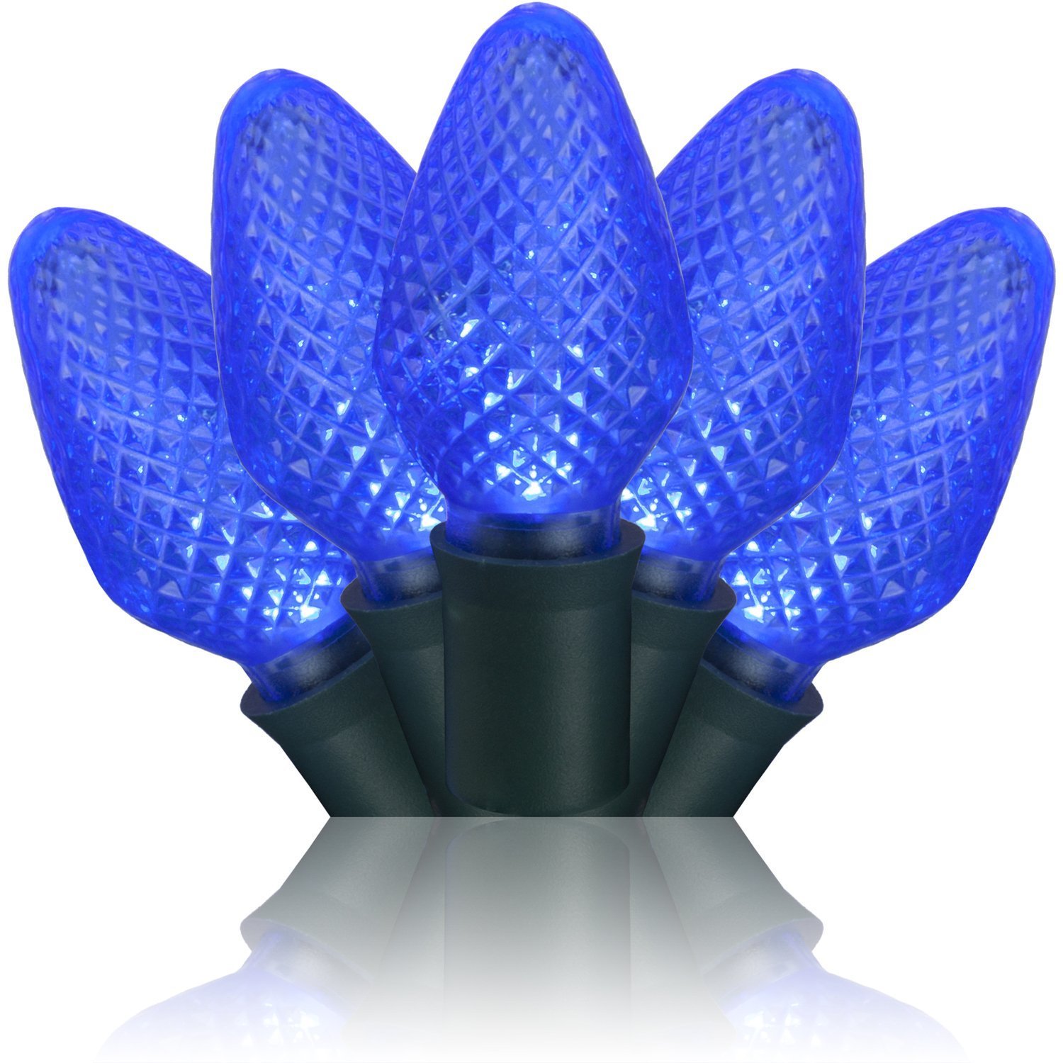 Wintergreen Lighting 25 Light C7 Blue LED Christmas Lights Amazon.in C7 Led Christmas Lights Amazon