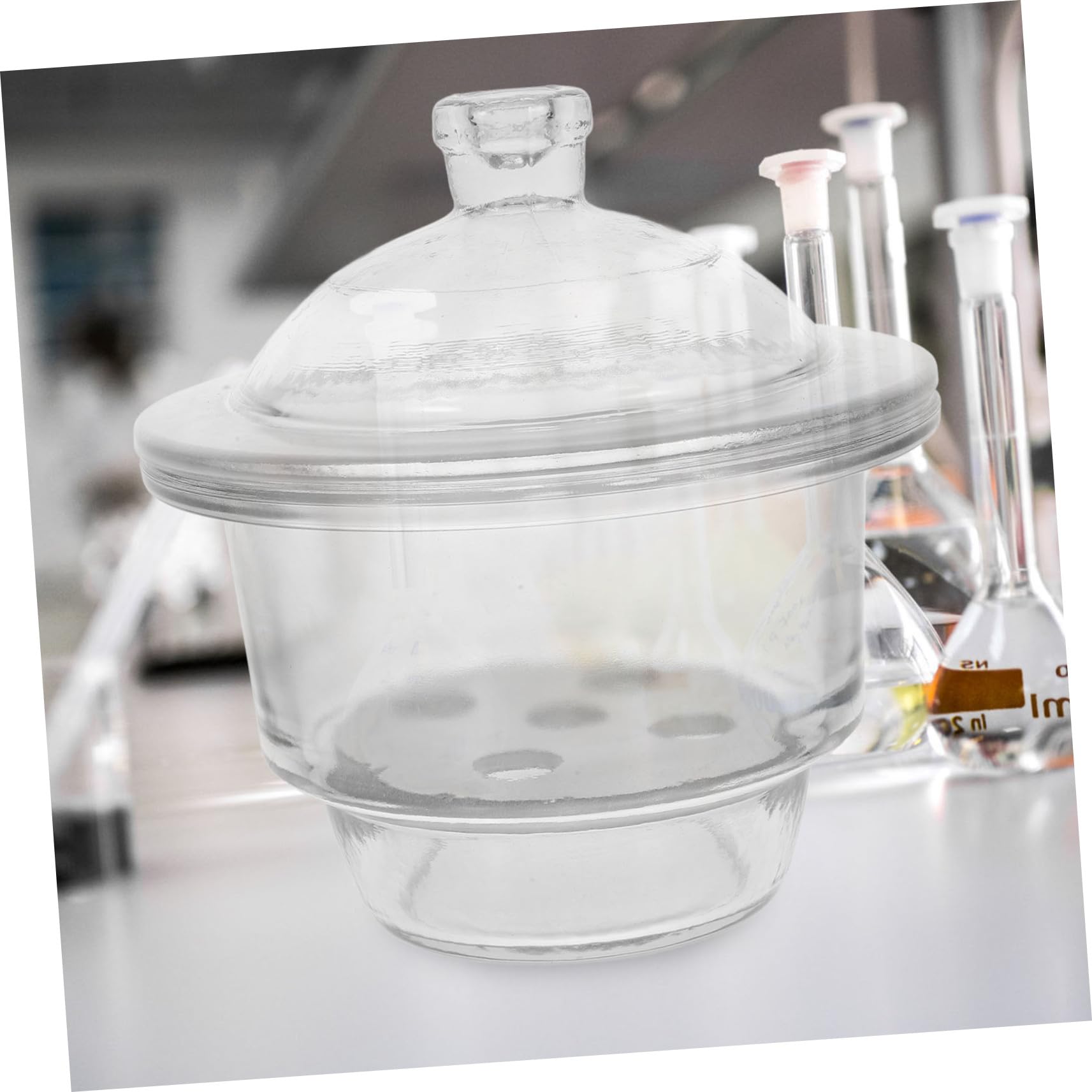 Desecador de Laboratorio de Vidrio de 150mm para Secado | Alta Transparencia, Fácil de Llevar, Uso en Presentación y Experimento Científico
