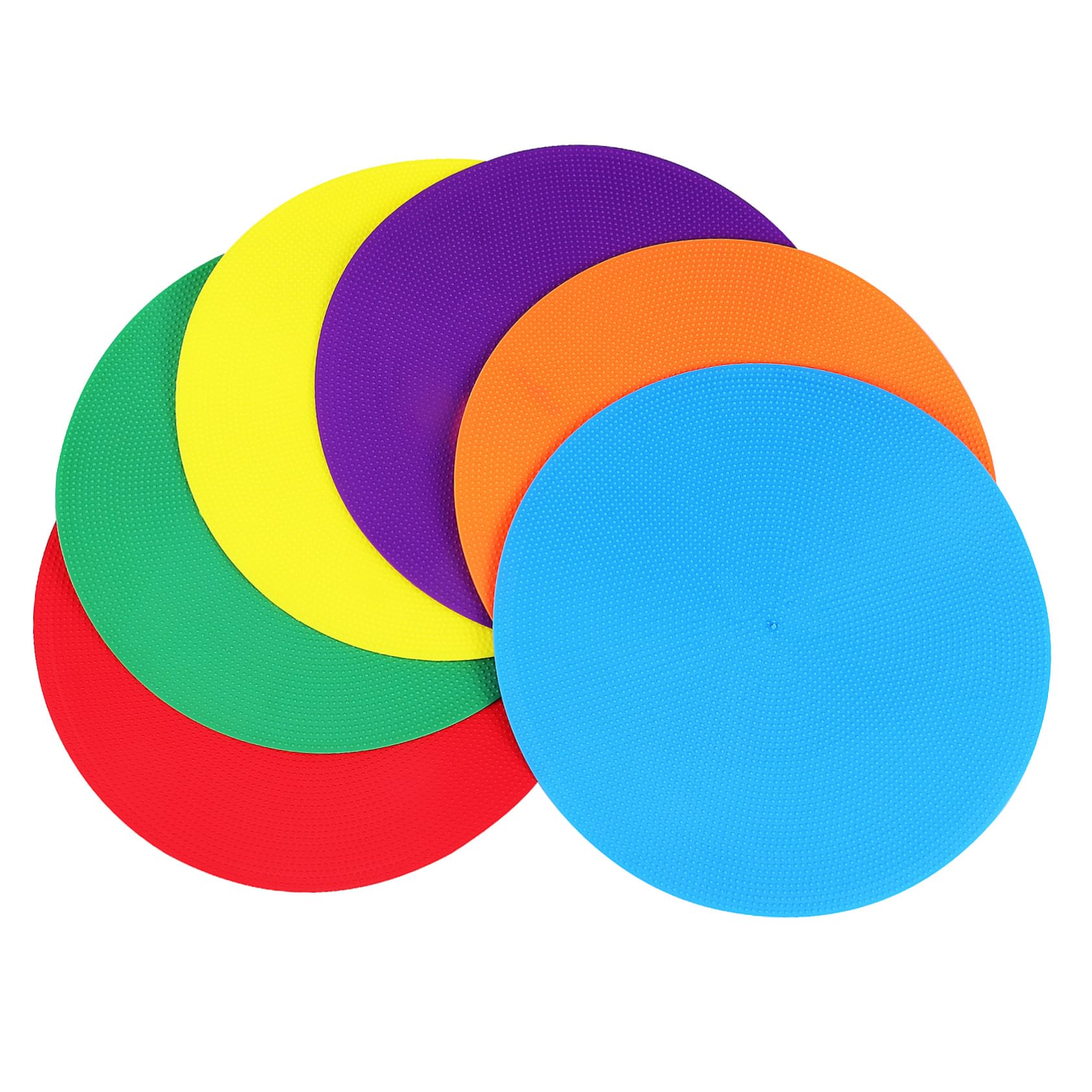 DINHEAROM 6Pcs Dance Dots for Agility Floor Markers Circular Spot Markers Portable and Lightweight Training Equipment for Gym Sports and Classroom Activities