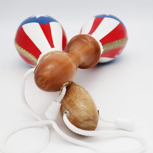 Miniatura 4 de Estilo Salsa - Bandera Puertorriqueña Maracas de Cuero Crudo - Maracas Professional Sound