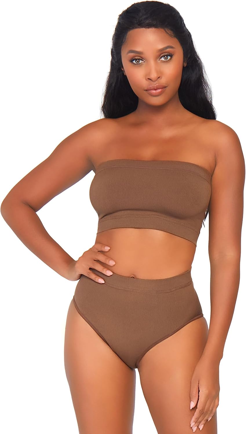 Leg Avenue womens Seamless Opaque Microfiber Strapless Romper