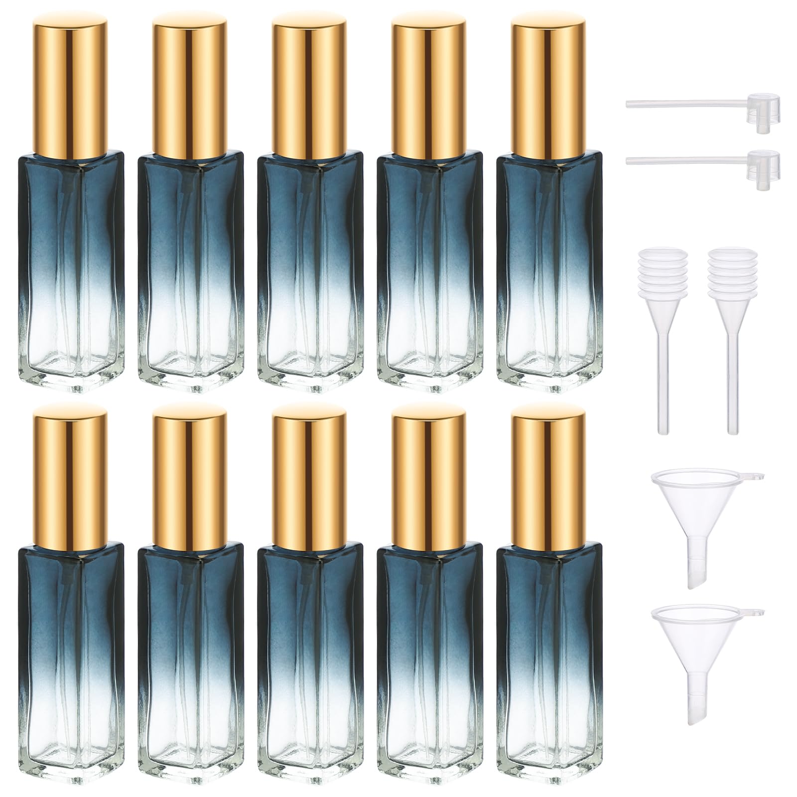 Segbeauty Atomizador Perfume Recargable, 5 Piezas 10ml Portátil Contenedor de Perfume de Viaje, Adecuadas para la Aviación, Viajes Accesorios (Azul Semitranslúcido) — view 22