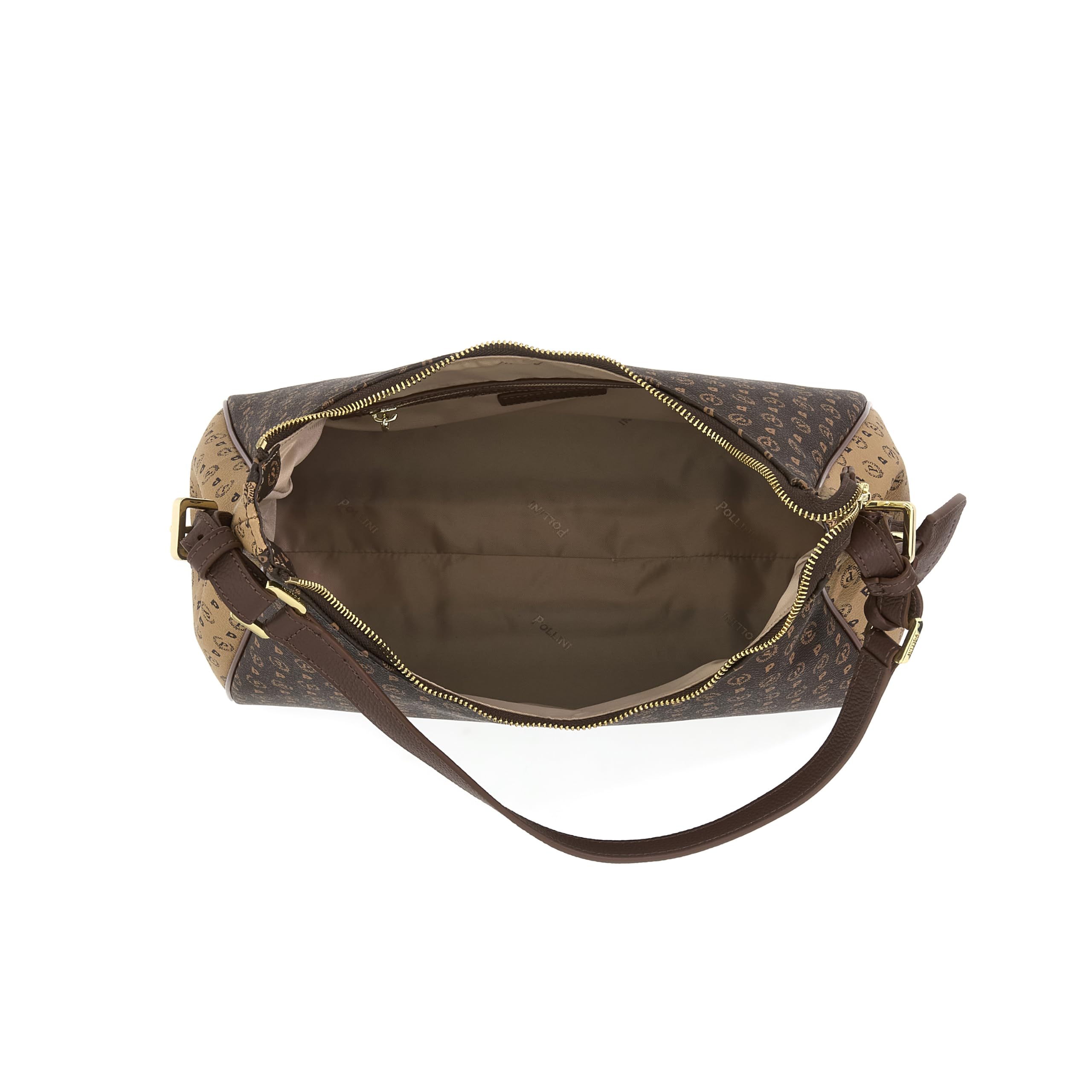 Pollini BORSA HERITAGE A SPALLA CON STAMPA LOGO ALL-OVER | Logo Pollini