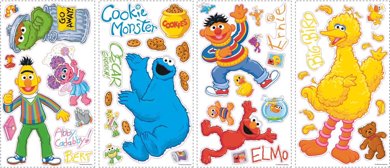RMK1384SCS Sesame Street Peel and Stick Wall Decals