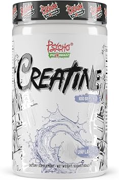 Psycho Pharma Creatine - 5g of Premium Creatine Monohydrate per Serving, 100 Servings