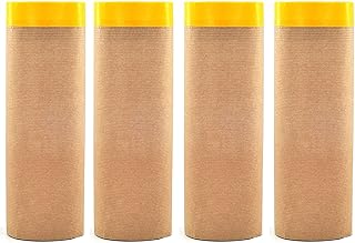 Paint Masking Paper, Masking Paper, 4 Pack Car Protection Covering Paper, Tape and Drape, Assorted Masking Paper, for Car and Furniture Protection（Unfold 12 inch Wide and Total 200 feet Long）