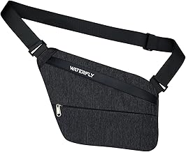 Waterfly Backpack Shoulder Bag Men Chest Bag Small Casual Laptop Sports Backpack Work, Black/White