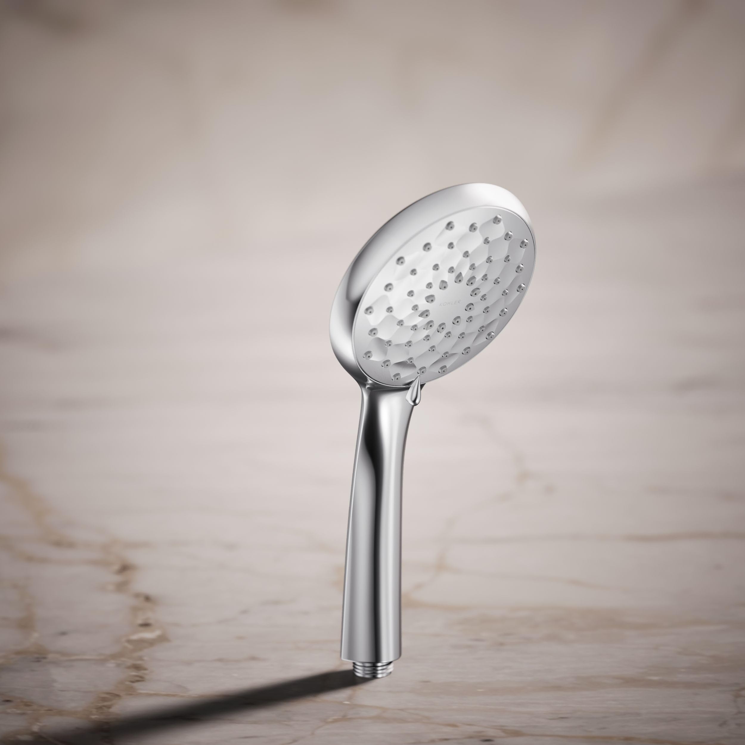 KOHLER 72421-Y-CP Awaken B110 czterofunkcyjny prysznic ręczny, słuchawka prysznicowa, 3 ustawienia natrysku, 2,5 GPM, polerowany chrom