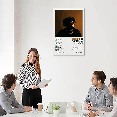 Miniatura 5 de BIBII Póster con diseño de ondas de barra, pósteres de Nostalgia para habitación, estética, lienzo, decoración de pared, 12 x 18 pulgadas (11.8 x