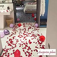 Vista 111 de CODE FLORIST 1100 pétalos de rosa de seda para el día de San Valentín, pétalos de rosa falsos para noches románticas, bodas, propuestas