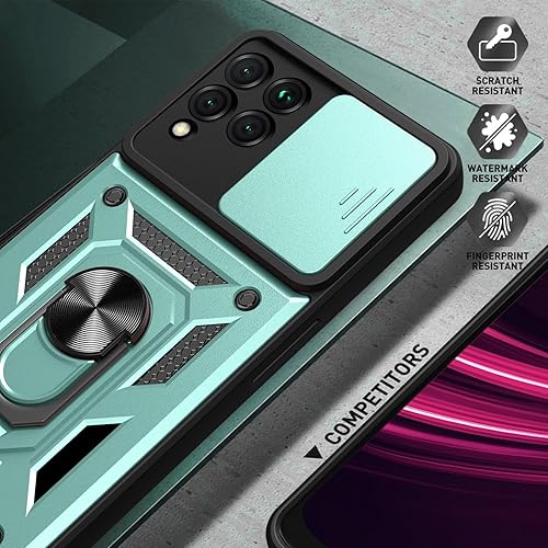 Miniatura 5 de Oududianzi - Funda para teléfono T-Mobile Revvl 6 Pro 5G, con 2 protectores de pantalla, protección de cámara con cubierta deslizante, soporte